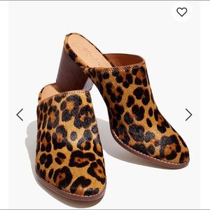 Madewell Harper Mule Leather Calf Hair